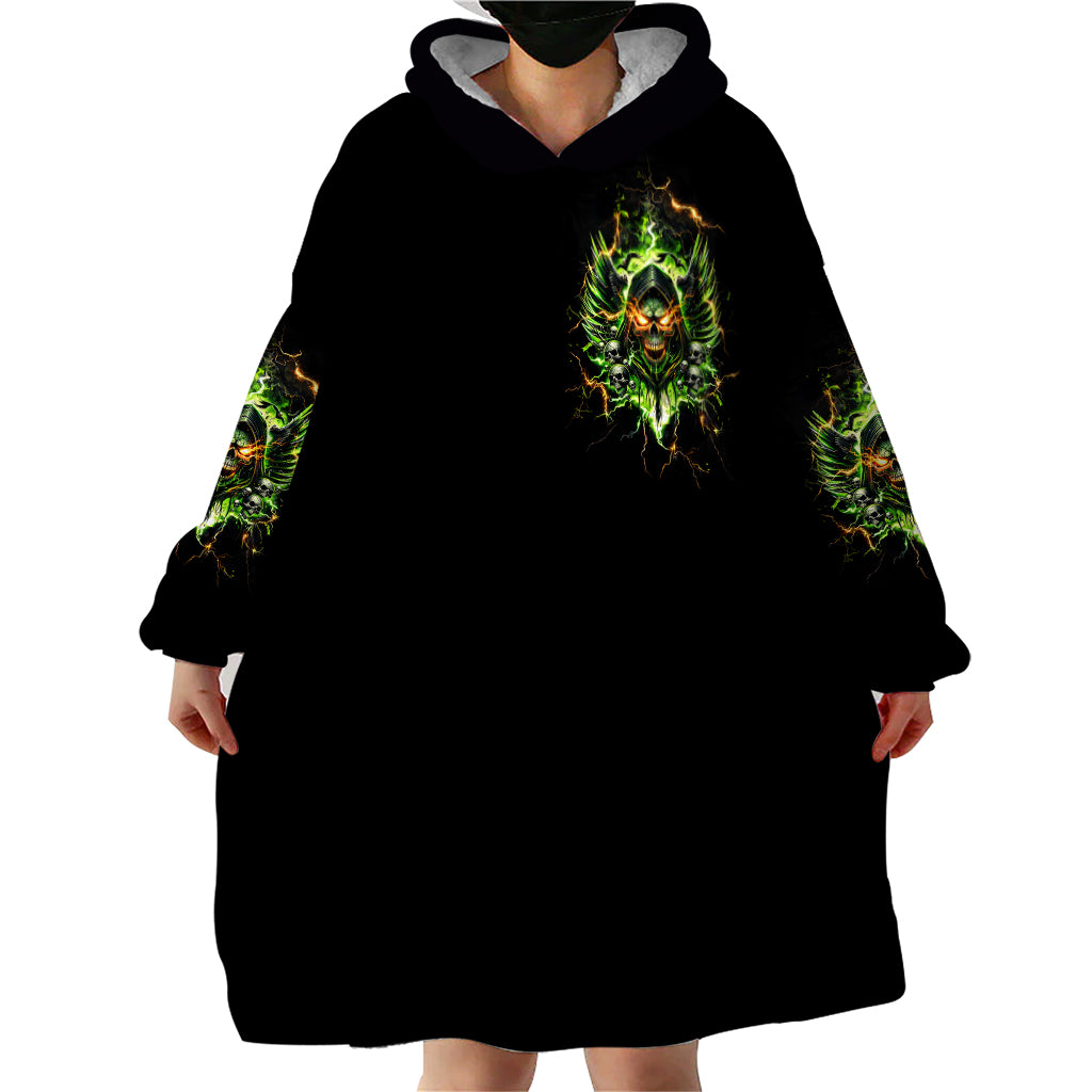 Doule Skull Wearable Blanket Hoodie Angel To Some Demon To Most - Wonder Print Shop