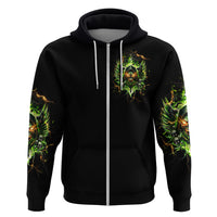 Doule Skull Zip Hoodie Angel To Some Demon To Most - Wonder Print Shop
