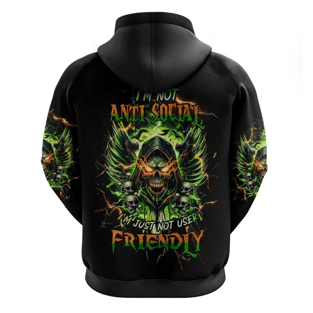 Doule Skull Zip Hoodie Angel To Some Demon To Most - Wonder Print Shop