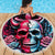 Couple Skull Beach Blanket She Was And Angel Craving Chaos Demon Seeking Peace - Wonder Print Shop