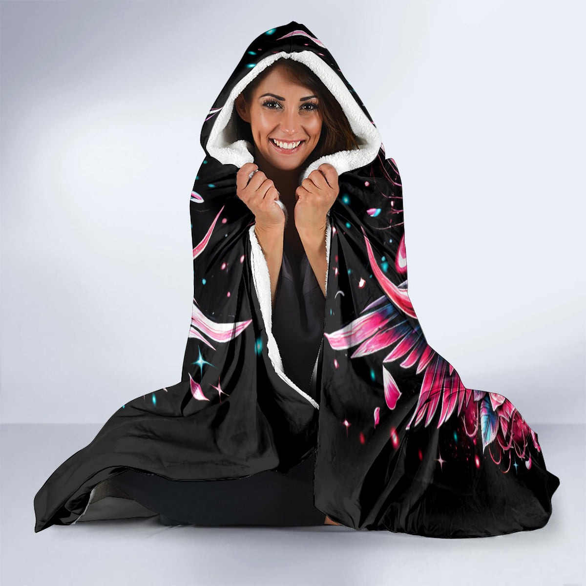 Couple Skull Hooded Blanket She Was And Angel Craving Chaos Demon Seeking Peace