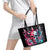 Couple Skull Leather Tote Bag She Was And Angel Craving Chaos Demon Seeking Peace - Wonder Print Shop