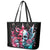 Couple Skull Leather Tote Bag She Was And Angel Craving Chaos Demon Seeking Peace - Wonder Print Shop