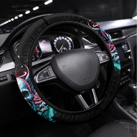 Couple Skull Steering Wheel Cover She Was And Angel Craving Chaos Demon Seeking Peace - Wonder Print Shop