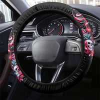 Couple Skull Steering Wheel Cover She Was And Angel Craving Chaos Demon Seeking Peace - Wonder Print Shop