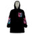 Couple Skull Wearable Blanket Hoodie She Was And Angel Craving Chaos Demon Seeking Peace - Wonder Print Shop