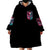 Couple Skull Wearable Blanket Hoodie She Was And Angel Craving Chaos Demon Seeking Peace - Wonder Print Shop
