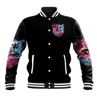Flame Skull Baseball Jacket I'm Not Anti Social I'm Just Not User Friendly - Wonder Print Shop