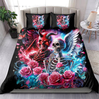 Flame Skull Bedding Set I'm Not Anti Social I'm Just Not User Friendly - Wonder Print Shop