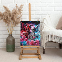 Flame Skull Canvas Wall Art I'm Not Anti Social I'm Just Not User Friendly - Wonder Print Shop