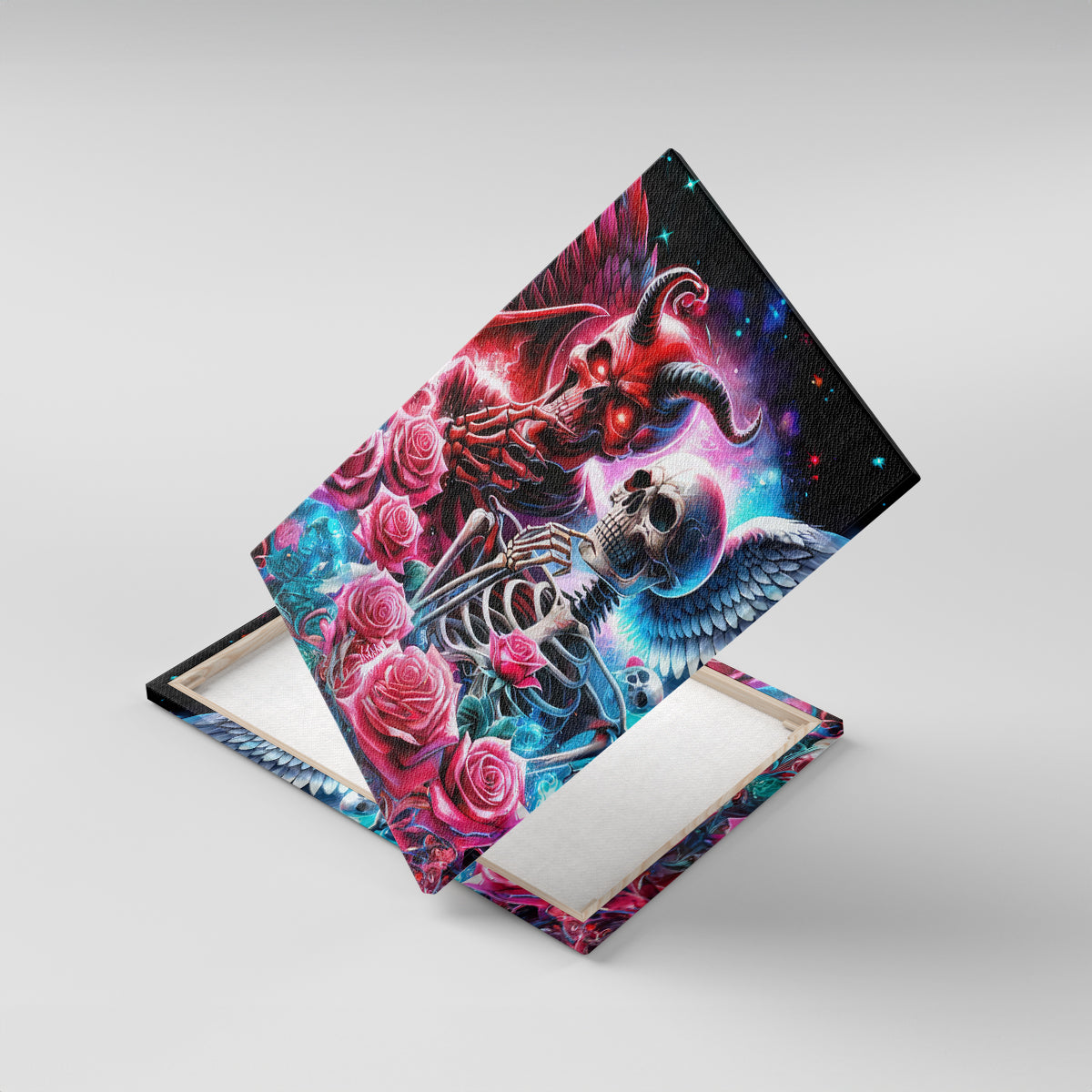 Flame Skull Canvas Wall Art I'm Not Anti Social I'm Just Not User Friendly - Wonder Print Shop