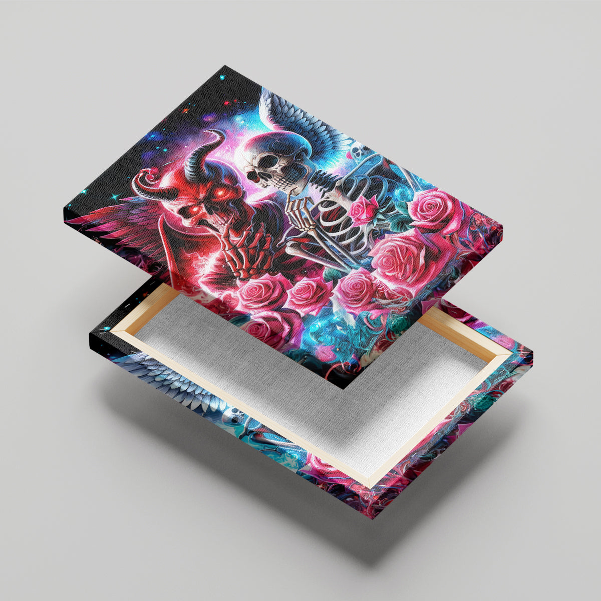 Flame Skull Canvas Wall Art I'm Not Anti Social I'm Just Not User Friendly - Wonder Print Shop