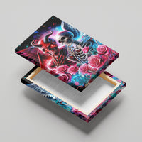 Flame Skull Canvas Wall Art I'm Not Anti Social I'm Just Not User Friendly - Wonder Print Shop