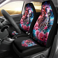 Flame Skull Car Seat Cover I'm Not Anti Social I'm Just Not User Friendly - Wonder Print Shop
