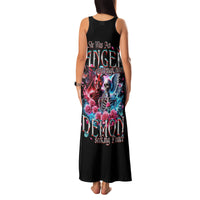 Flame Skull Family Matching Tank Maxi Dress and Hawaiian Shirt I'm Not Anti Social I'm Just Not User Friendly - Wonder Print Shop