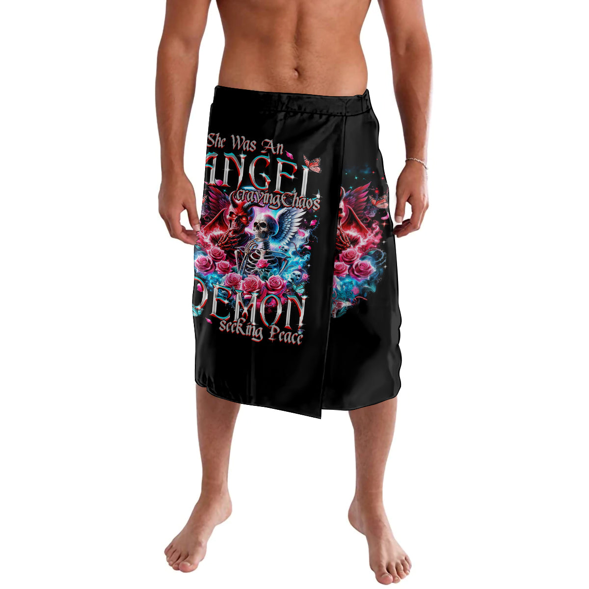 Flame Skull Lavalava I'm Not Anti Social I'm Just Not User Friendly - Wonder Print Shop