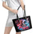 Flame Skull Leather Tote Bag I'm Not Anti Social I'm Just Not User Friendly - Wonder Print Shop