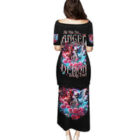 Flame Skull Puletasi I'm Not Anti Social I'm Just Not User Friendly - Wonder Print Shop