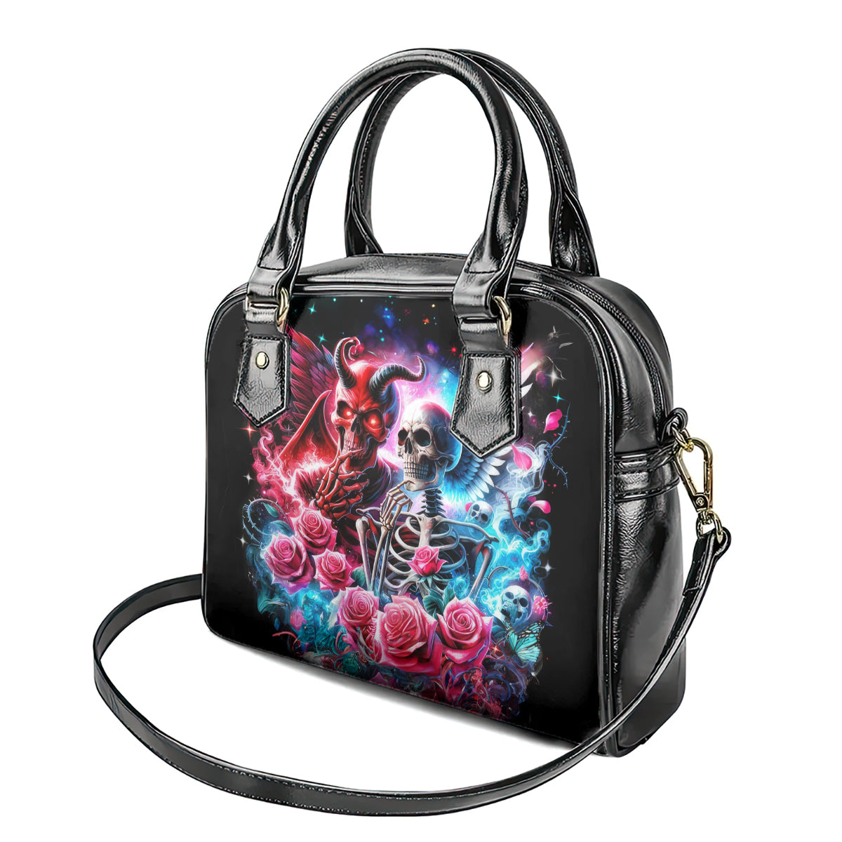 Flame Skull Shoulder Handbag I'm Not Anti Social I'm Just Not User Friendly