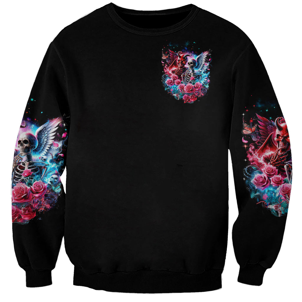 Flame Skull Sweatshirt I'm Not Anti Social I'm Just Not User Friendly - Wonder Print Shop
