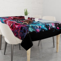 Flame Skull Tablecloth I'm Not Anti Social I'm Just Not User Friendly - Wonder Print Shop
