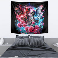 Flame Skull Tapestry I'm Not Anti Social I'm Just Not User Friendly - Wonder Print Shop