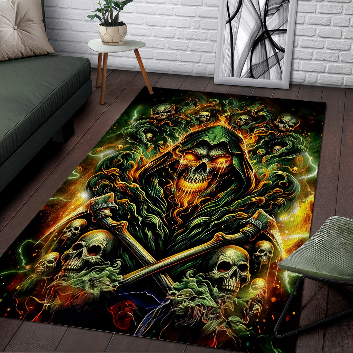 Rose Skull Area Rug Don't Try Figure Me out - Wonder Print Shop