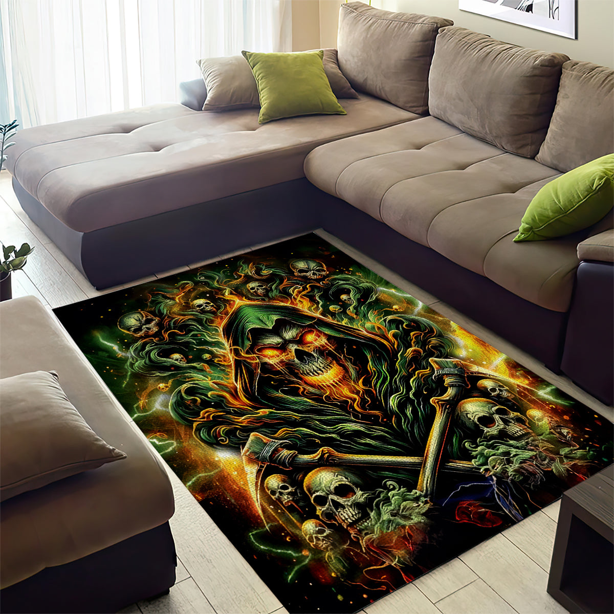 Rose Skull Area Rug Don't Try Figure Me out - Wonder Print Shop
