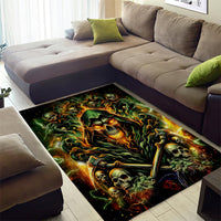 Rose Skull Area Rug Don't Try Figure Me out - Wonder Print Shop
