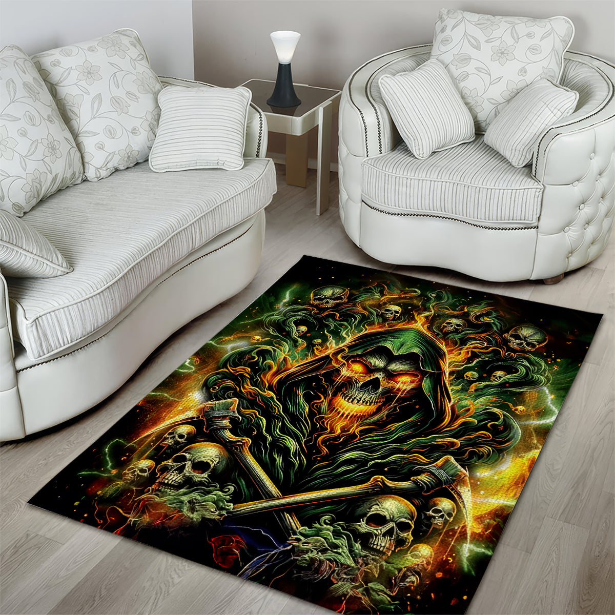Rose Skull Area Rug Don't Try Figure Me out - Wonder Print Shop