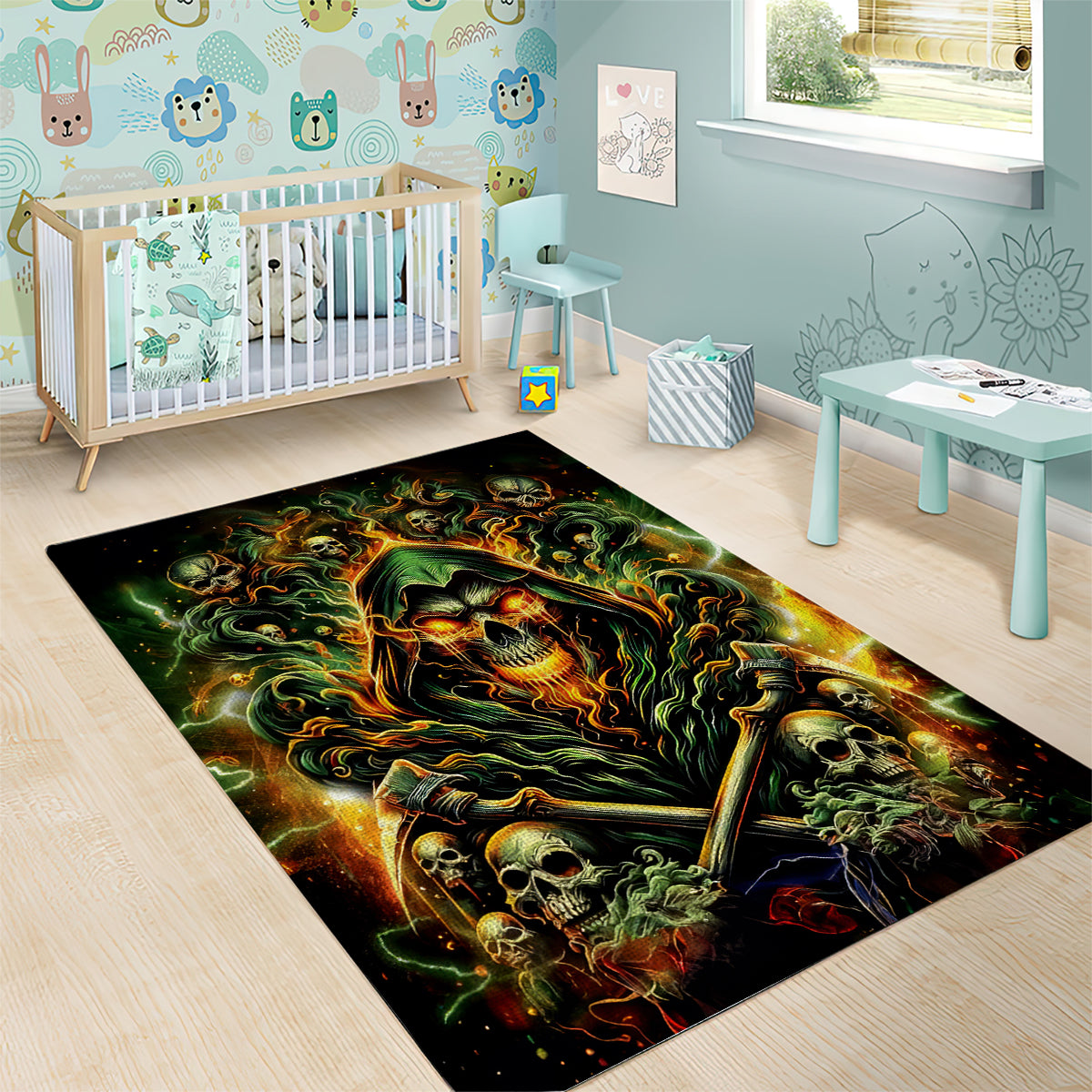 Rose Skull Area Rug Don't Try Figure Me out - Wonder Print Shop