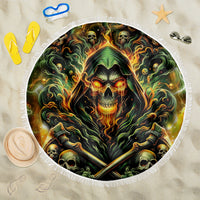 Rose Skull Beach Blanket Don't Try Figure Me out - Wonder Print Shop