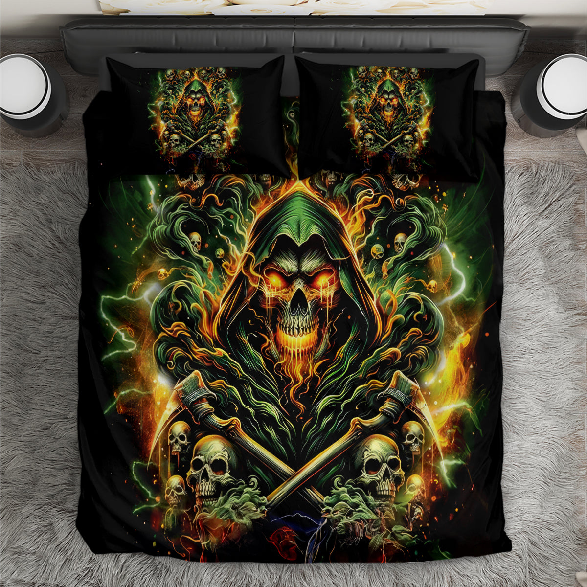 Rose Skull Bedding Set Don't Try Figure Me out