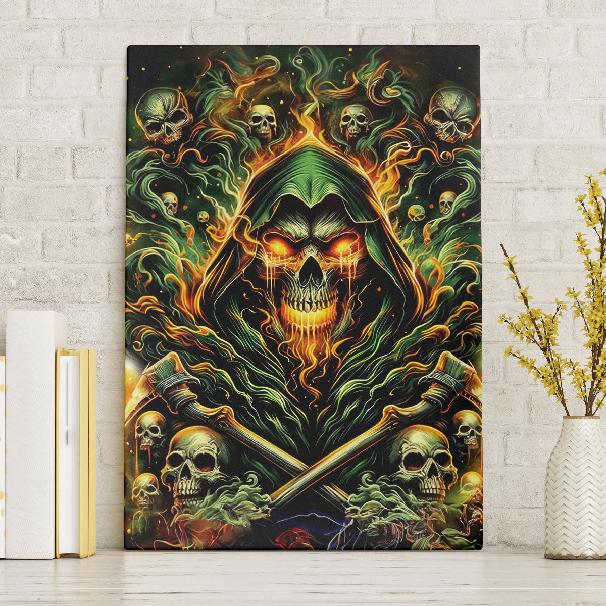 Rose Skull Canvas Wall Art Don't Try Figure Me out - Wonder Print Shop