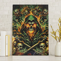 Rose Skull Canvas Wall Art Don't Try Figure Me out - Wonder Print Shop