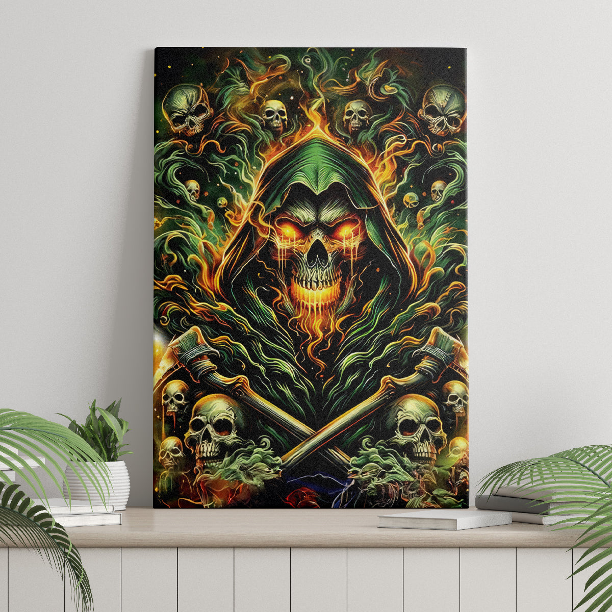 Rose Skull Canvas Wall Art Don't Try Figure Me out - Wonder Print Shop