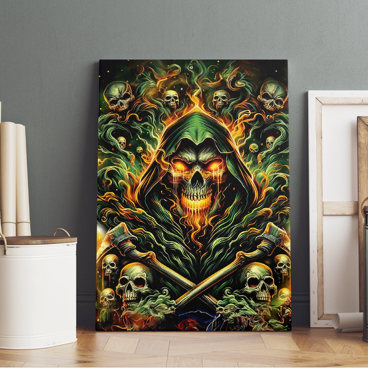 Rose Skull Canvas Wall Art Don't Try Figure Me out - Wonder Print Shop