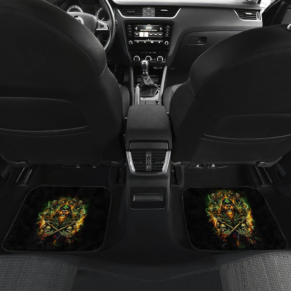 Rose Skull Car Mats Don't Try Figure Me out - Wonder Print Shop