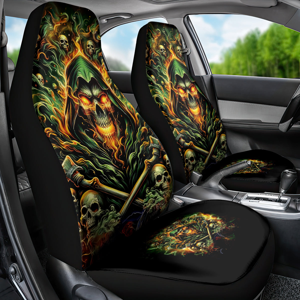 Rose Skull Car Seat Cover Don't Try Figure Me out