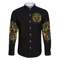 Rose Skull Family Matching Long Sleeve Bodycon Dress and Hawaiian Shirt Don't Try Figure Me out - Wonder Print Shop