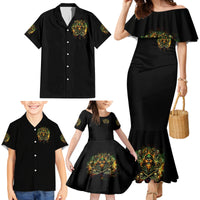 Rose Skull Family Matching Mermaid Dress and Hawaiian Shirt Don't Try Figure Me out - Wonder Print Shop