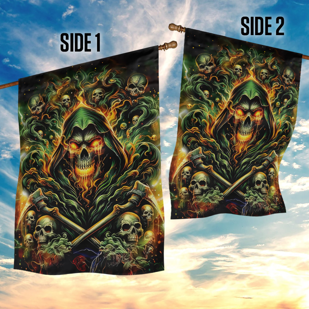 Rose Skull Garden Flag Don't Try Figure Me out - Wonder Print Shop