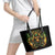 Rose Skull Leather Tote Bag Don't Try Figure Me out - Wonder Print Shop