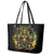 Rose Skull Leather Tote Bag Don't Try Figure Me out - Wonder Print Shop
