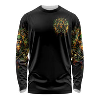 Rose Skull Long Sleeve Shirt Don't Try Figure Me out - Wonder Print Shop