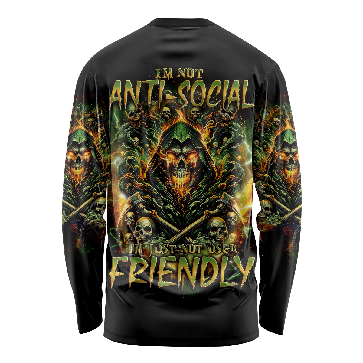 Rose Skull Long Sleeve Shirt Don't Try Figure Me out - Wonder Print Shop