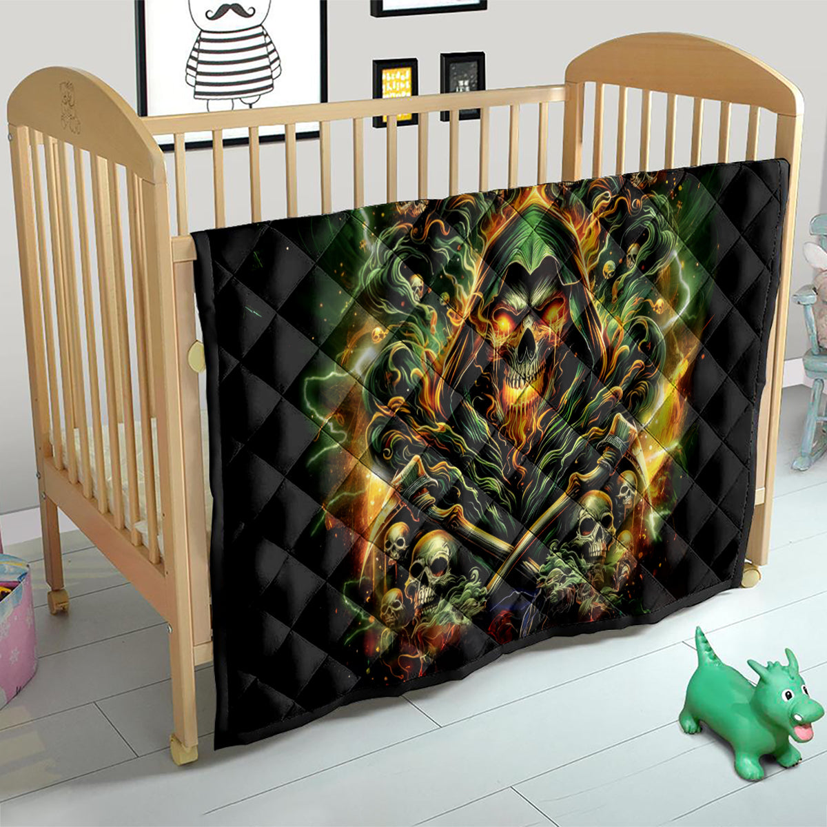 Rose Skull Quilt Don't Try Figure Me out - Wonder Print Shop