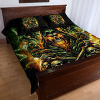 Rose Skull Quilt Bed Set Don't Try Figure Me out - Wonder Print Shop