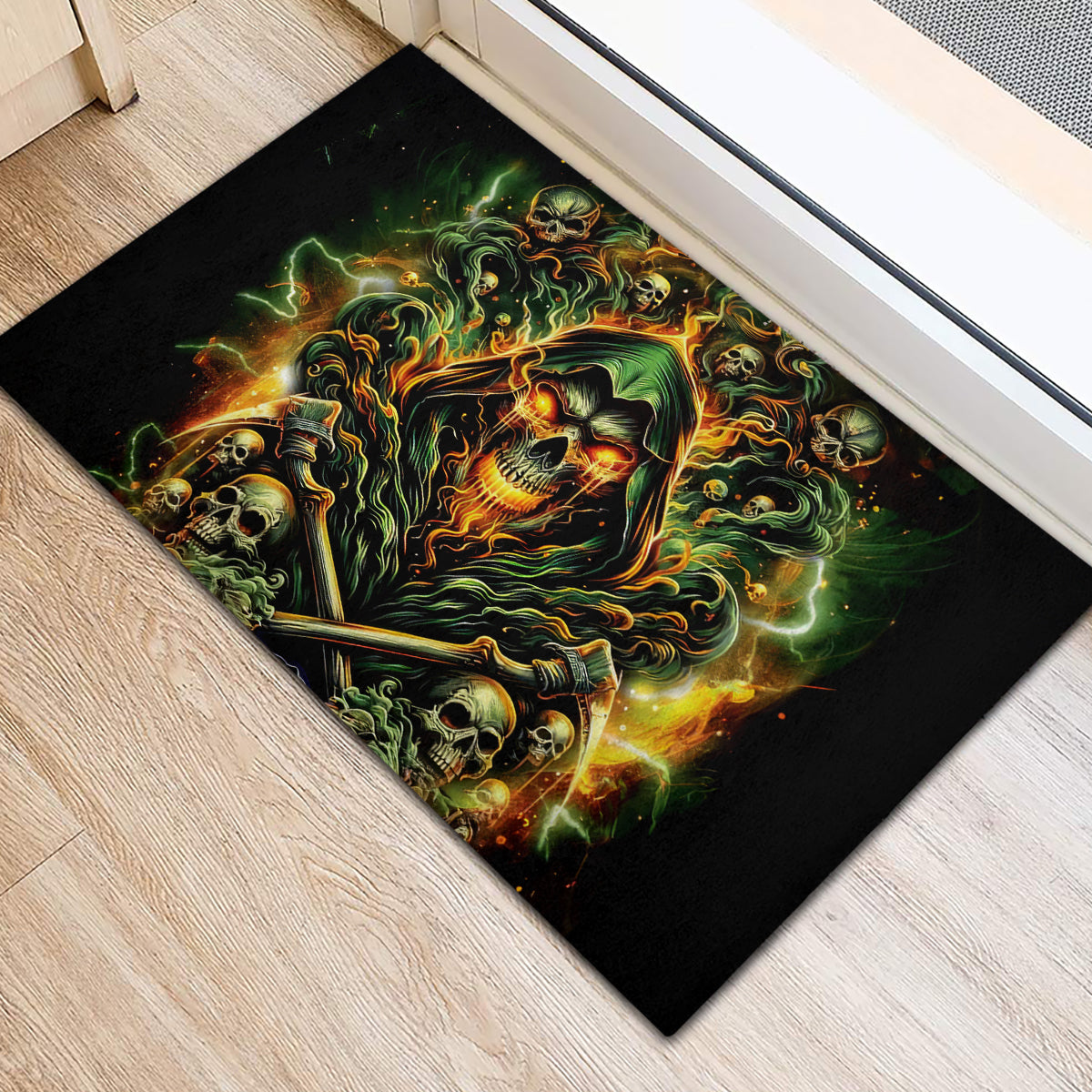 Rose Skull Rubber Doormat Don't Try Figure Me out - Wonder Print Shop