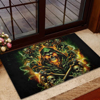 Rose Skull Rubber Doormat Don't Try Figure Me out - Wonder Print Shop